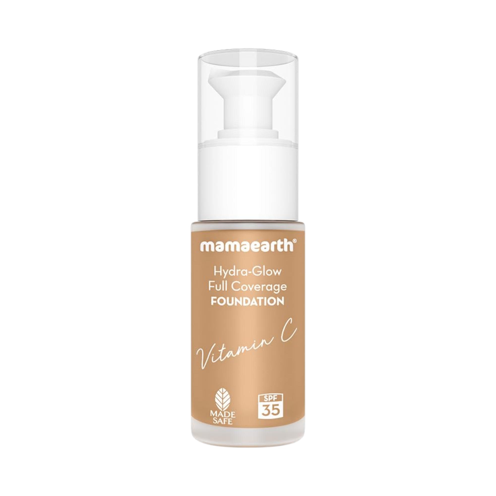 

Mamaearth Hydra-Glow Vitamin C Foundation 30 ml, Full Coverage Dewy Finish, 12 Hour Long Stay & SPF 35 (03 Nude Glow)