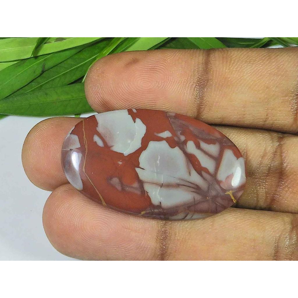 22X39X04MM Přírodní kabošon z noreenského jaspisu, oválný, volný drahokam 38 karátů SK-3827