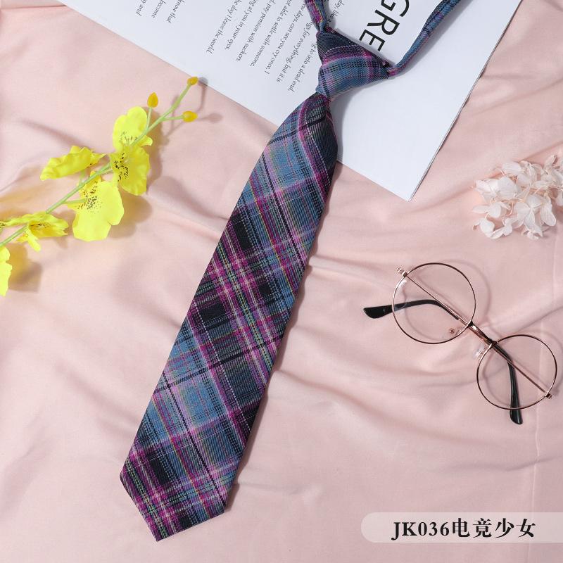 Jk Japanisches Karo Damenkragen Schwarzer Krawattenkragen Seil College-Stil Streamer Schleife Hemd Ins Matrosenanzug
