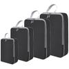 Waterproof Organizer Bags Suitcase Clothes Organizers Handbag Travel Bag 4 Piece Set Portable Travel Compression Packing Cubes Bag