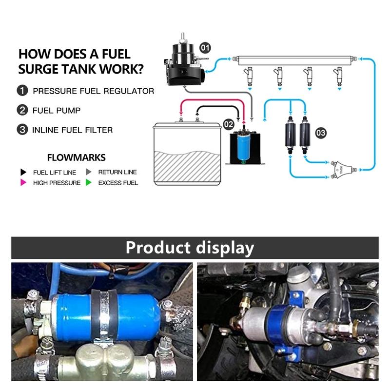 0580464038 Universal Inline High Pressure Electric Fuel Pump 12V with Installation Kit For Benz Renault BMW Alfa Peugeot Opel
