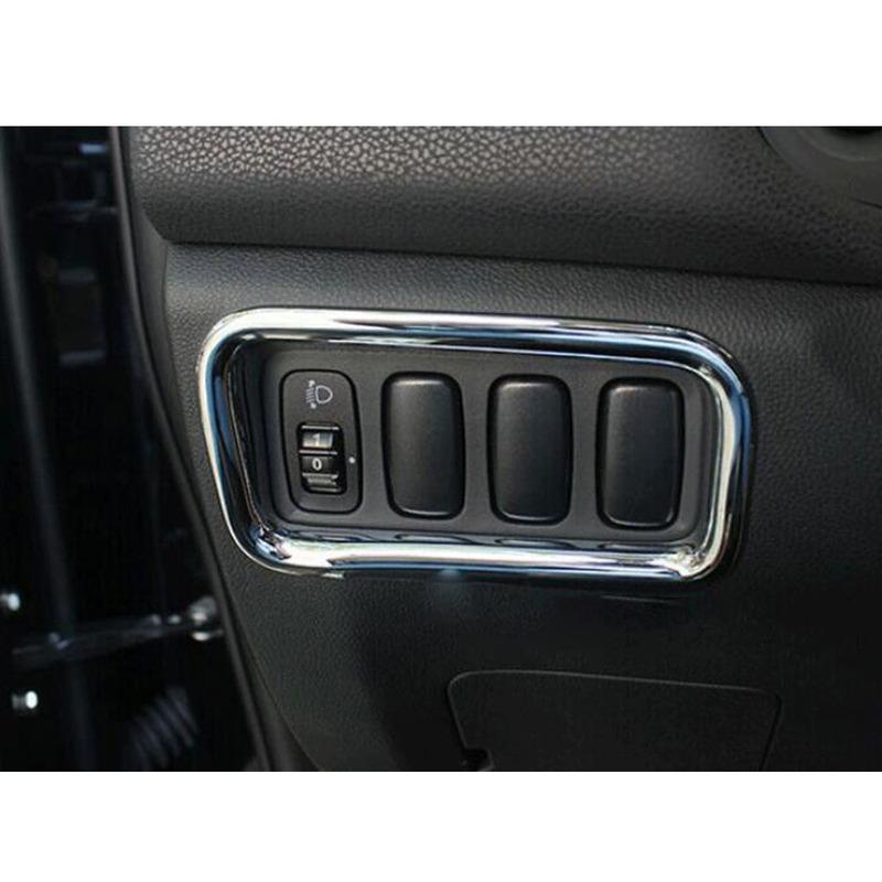 For Mitsubishi ASX 2013 2014 2015 2016 2017 2018 Car Stick Styling Cover ABS Front Head Light Switch Button Trim Frame Lamp 1PCs