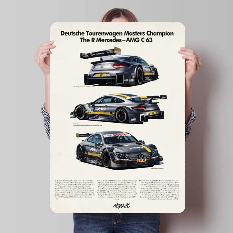 Sign Cars Poster Home Decoration Living Room Retro Metal Tin Sign Plaque for Garage Wall Art Decoration Interior