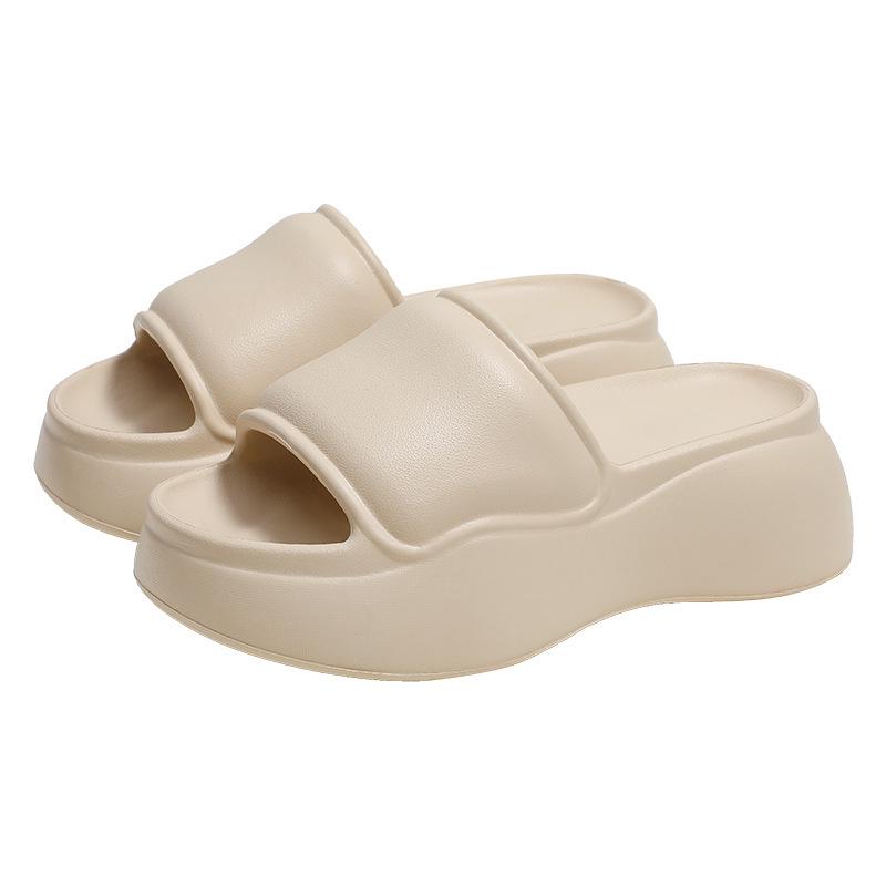Women's Non-Slip Height-Boosting Beach Slippers - 7cm Thick Sole, Fashionable Outdoor EVA Footwear
