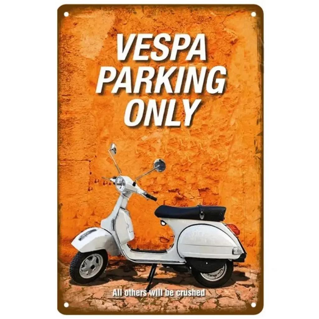Metal Tin Signs Vespa Motorcycles Wall Decoration Plaque Vintage Art Poster Iron Painting for Man Cave Home Cafe Garden Club Bar
