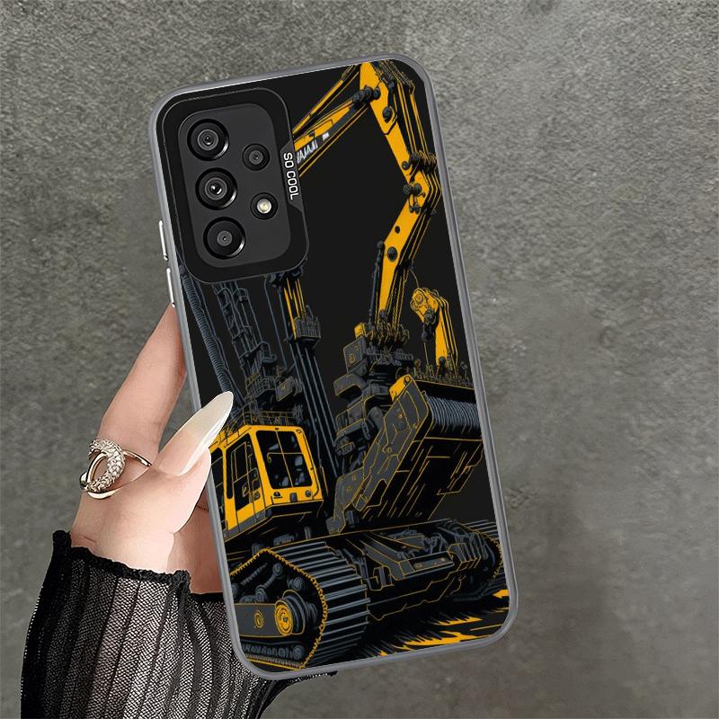 Excavating Machinery Cool Soft Phone Case for Samsung A17 A16 A15 A14 A13 A57 A56 A55 A54 A53 A37 A36 A35 A34 A33 A26 A25 A24 A2