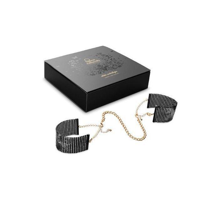 Menotte - Bijoux Indiscret - Desir Metallique - Noir - Adulte - Utilisation prudente