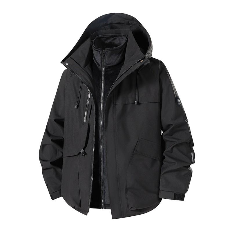 Men Women Waterproof Windproof Outdoor 3-in-1 Jacket With Fleece Liner Hiking Camping Trekking Skiing