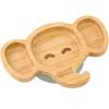 Bambu bambu Prato para Bebê e Prato para Criança Pequena, Prato com Ventosa para Alimentação e Desmame, Prato de Bambu Elefante com Ventosa Segura, Pratos com Ventosa para