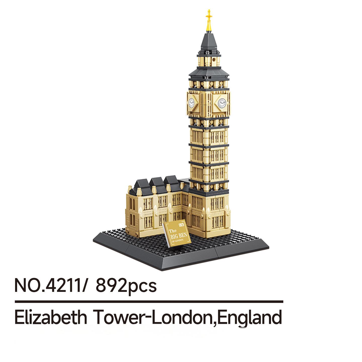Hohe Qualität Groß Hohe Qualität Ben Hohe Qualität & Hohe Qualität Zwilling Hohe Qualität Turm Hohe Qualität Brückenbau design Hohe Qualität Gebäude WITH BOX beige