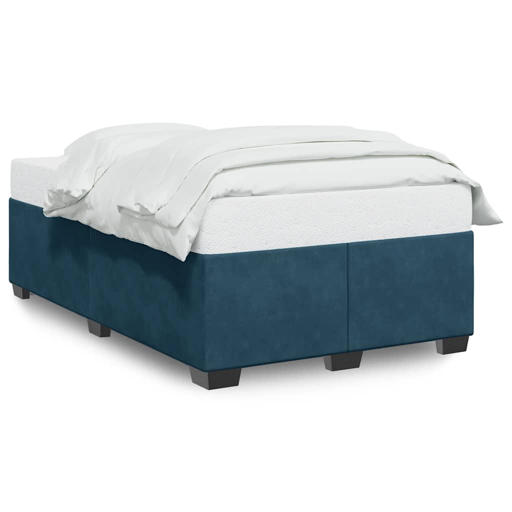 Bed Frame Blue 120 X 190 Cm Velvet