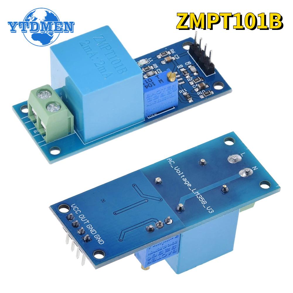 

1PCS ZMPT101B Voltage Sensor Active Single Phase Voltage Transformer Module AC Output білий