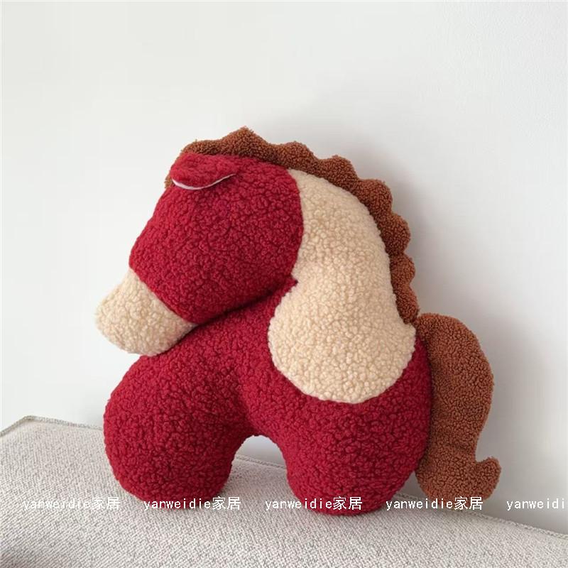 Of Year The Horse Cartoon Plush Cushion Toy Doll For Living Room And Seats Car