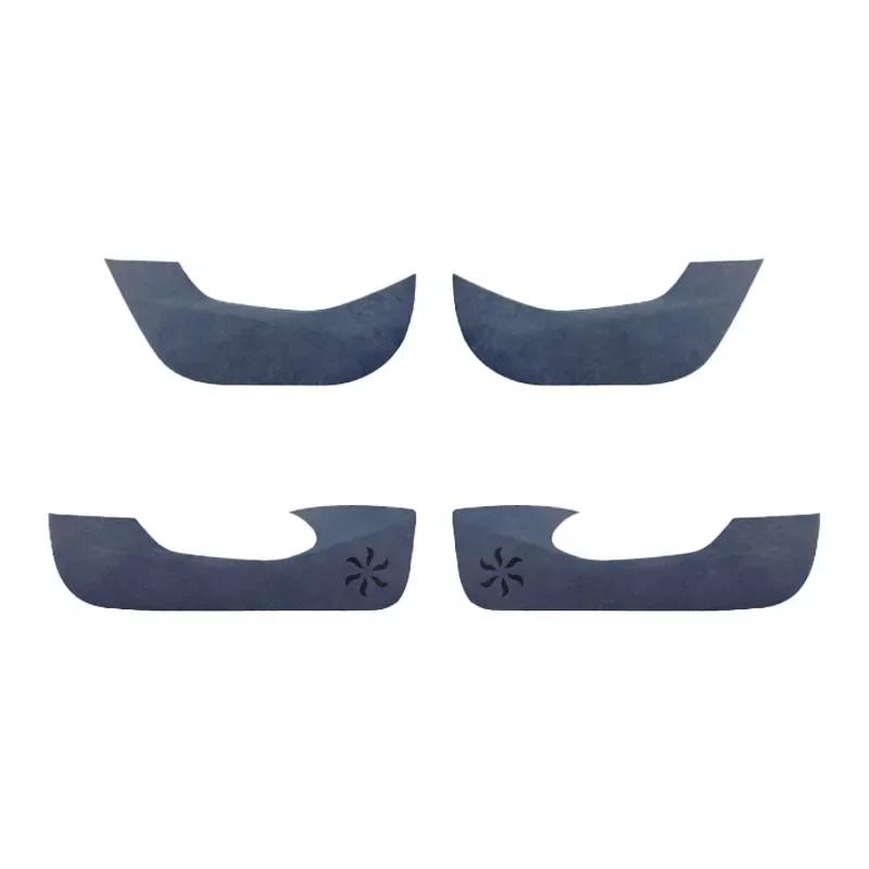 4Pcs Car Door Anti Kick Protection Pad Panel For Tesla Model 3 Model Y 2017-2023 Auto Doors Trim Alcantara Suede Accessories