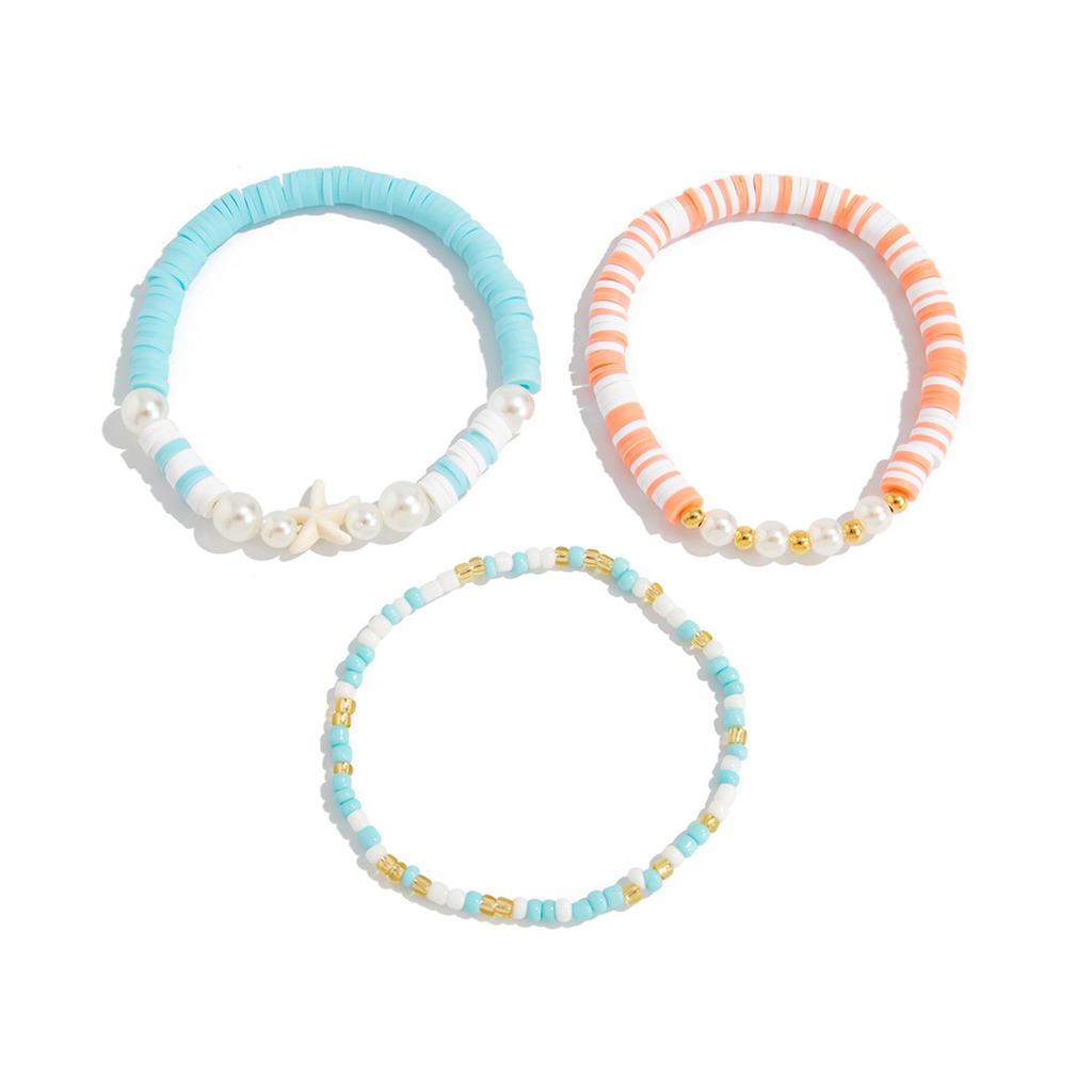 Bohemian Colorful Starfish Beaded Stackable Multilayered Bracelet Ocean Theme Jewelry For Women Girls Gift