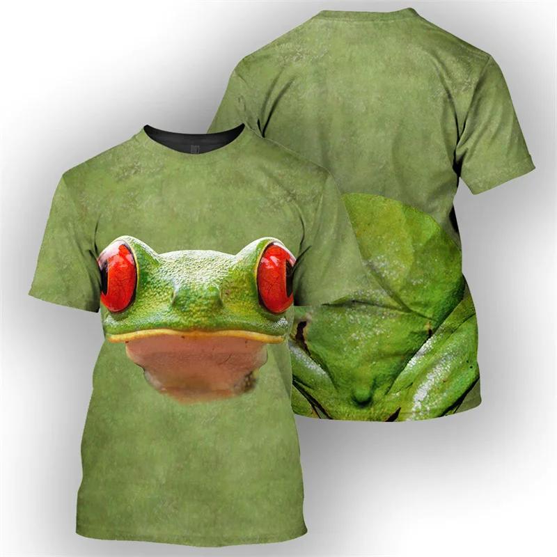 Summer Fashion Originality Funny Animal Graphic T-shirt For Men Trend Casual 3D Print Hip Hop Personality Street Round Neck Tees