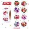 Spring Wild Flower Stickers Happy Birthday Party Decorations Kids Girls Favors Gift Bottle Stickers Wedding Baby Shower Supplies