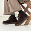 Fashion Retro Style Cow suede Leather Men Shoes Non-Slip Oxfords mid top Sneakers for Man Casual Lace Up Footwear Outdoor sneakers