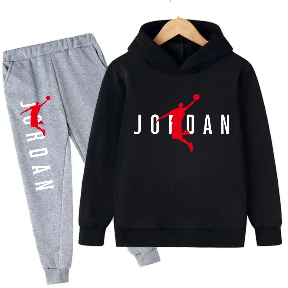 TZWYAutumn Warm Slam Dunk Master Pattern Printed Children Set Hoodie+Pant Suit 2pcs Set Kids Boy Girl Fashion Clothing Tracksuits