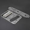 Professional 6 String Saddles Bridge Plate Strings Through Bridge with Carving Decorative Pattern Instrument Parts