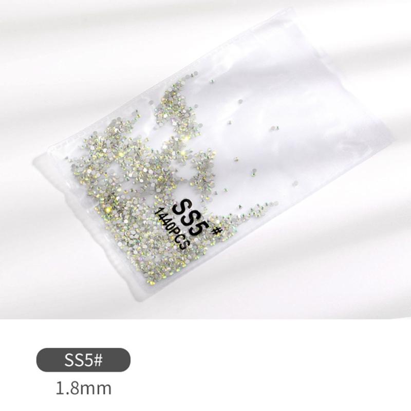 Mini Flatback for Rhinestones Crystals 3D Decorations Flat Back Stones Gems Set Nail Art Decoration
