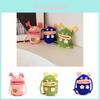Adorável e Colorida Bolsa Balde Infantil de Crochê em Estilo Desenho Animado Para Crianças
