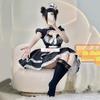 Maid Uniform 3 Piece Set Sexy Cosplay Cute Lolita Short Sleeve Lace Dress Open Chest Halloween Costume Performance Clothes Coffee Shop Party Event