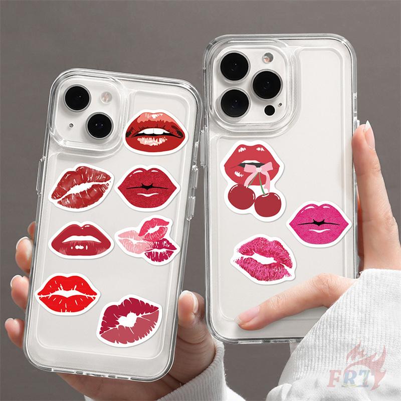 500Pcs/Roll Blazing Red Lips Kids Rewards Stickers - DIY Scrapbooks Album Decor Sealing Label Decals