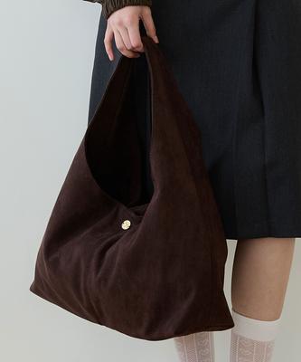 Healiote Suede Supple Shoulder Bag_Brown