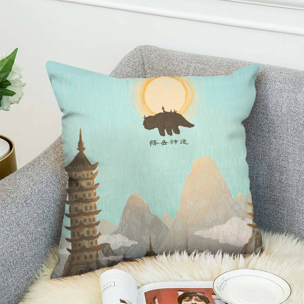 Federa per Cuscino Avatar The Last Airbender Decorazione Divano Casa Stampa Double-sided Peluche Quadrato Cuscino da Lancio Copricuscino