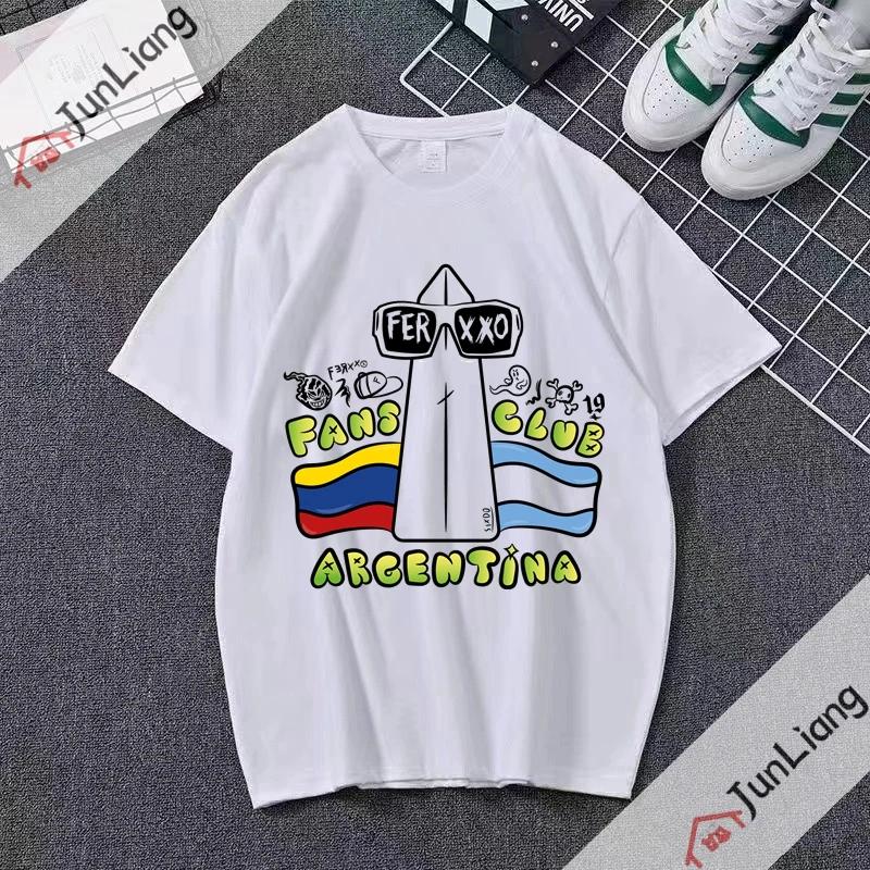 Ferxxo Breathable Tshirt Rapper Feid Printed Tshirts Summer Short Sleeve Tee Hip Hop Unisex Women Streetwear Tshirt