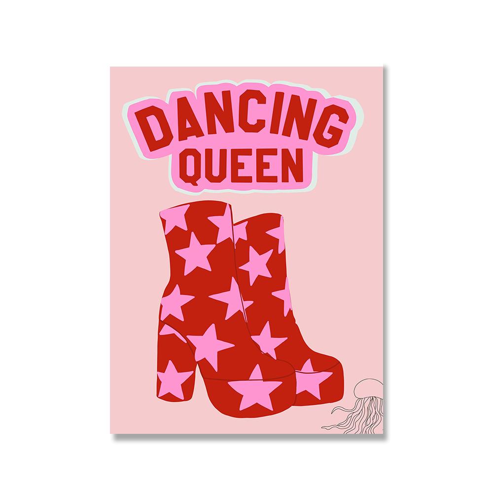 

Картина на холсте с героями мультфильмов, музыкальные постеры, танцевальная королева, забавные забавные поп-арт, настенные художественные принты, скандинавские картины для гостиной, домашний декор (с рамкой) 15*20cm(with frame)