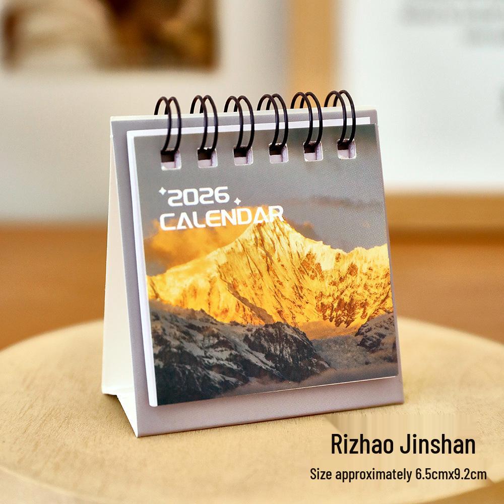 2026 Inspirational Words Mini Desk Planner Calendar - Creative Portable Desktop Ornament