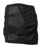 Peulleeoeob Draped Mesh Layered Mini Skirt (Fl-265_Black)