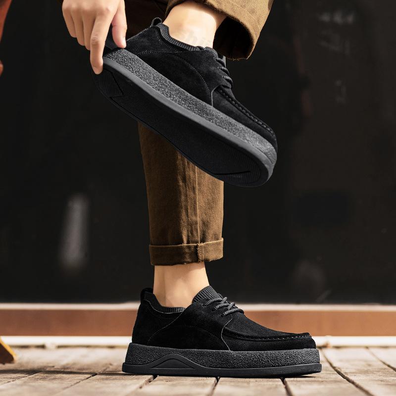 Men Vulcanized Shoes 2026 Autumn New Fashion Vintage Comfortable Lace Up Casual Shoes Outdoor Non Slip Height Increase Sneakers