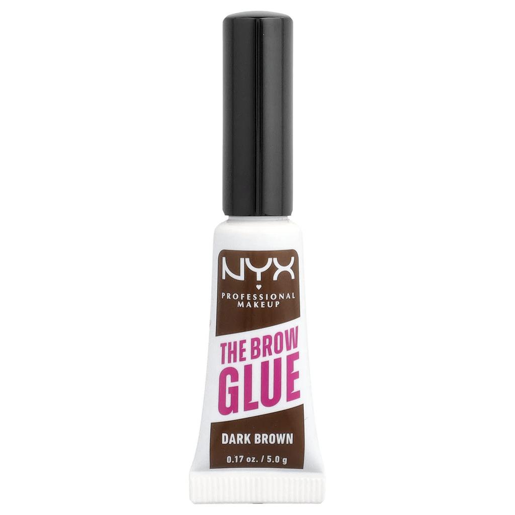 NYX PROFESSIONAL MAKEUP The Brow Glue, Instant Brow Styler, 04 Dark Brown, 5g (0.17oz)