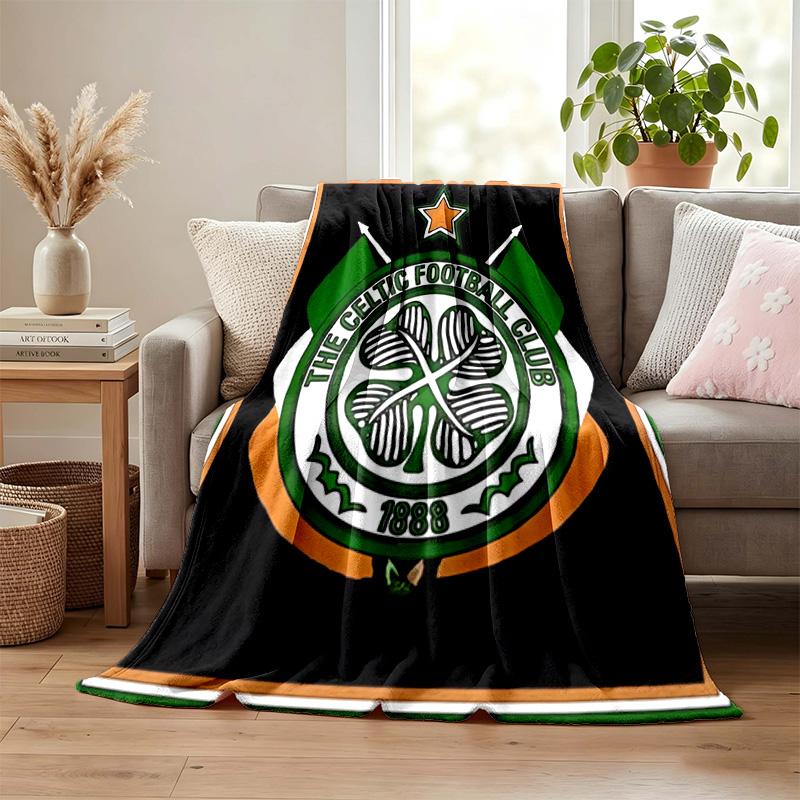 Coperta del Celtic Football Club Coperta di Flanella Morbida Accogliente Peluche Coperta da Divano Letto Leggera Decorazione per la Casa