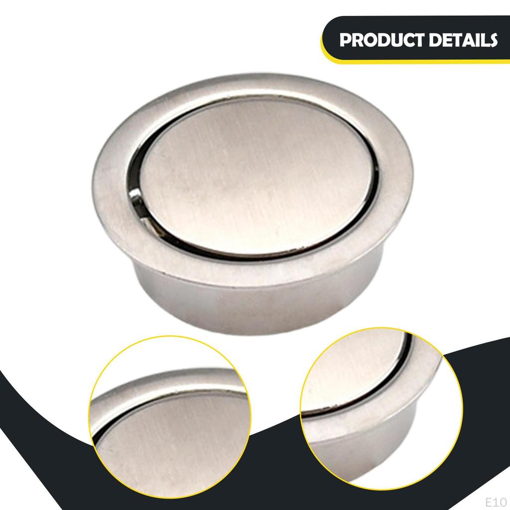 Concealed Flush Pull Handle Hardware Round 42mm Recessed Door Multipurpose for Sliding
