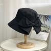 Women's Bucket Hats Bow Fashionable Cute Sweet Kawaii Summer Vacation Travel Big Brim Sunshade Sun Protection Hats For Girl
