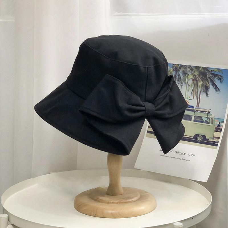 Women's Bucket Hats Bow Fashionable Cute Sweet Kawaii Summer Vacation Travel Big Brim Sunshade Sun Protection Hats For Girl
