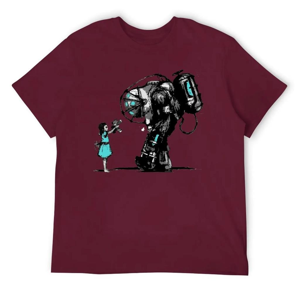 Rundhals BioShock Z T-Shirt Bewegung T-Shirt Niedlich Lustig Geek Fitness US-Größe