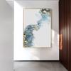 Abstract Marble Blue Golden Watercolor Ink Poster Nordic Modern Wall Art Canvas Painting Print Picture For Living Room Decor