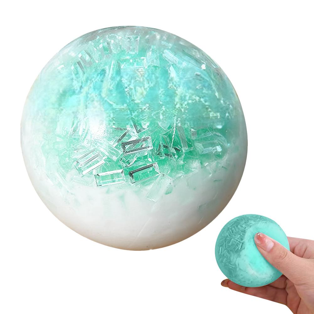 Crystal Sphere Ball Ice Cracked Ball Squishy Slow Rising Crushed Ice Handmade Ball,Stress Relief Sensory Fidget Toy for Anxiety