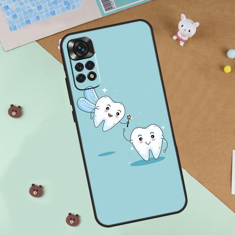 Cute Tooth Dentist Case For Xiaomi Redmi Note 13 12 11 9 10 14 Pro 10S 11S 12S Cover For Redmi 13C 10C 12C 14C