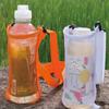 Water Bottle Holder Mesh Bottle Sling With Adjustable Shoulder Strap Kids Water Bottle Carrier Sleeve For Walking Outdoor Sports