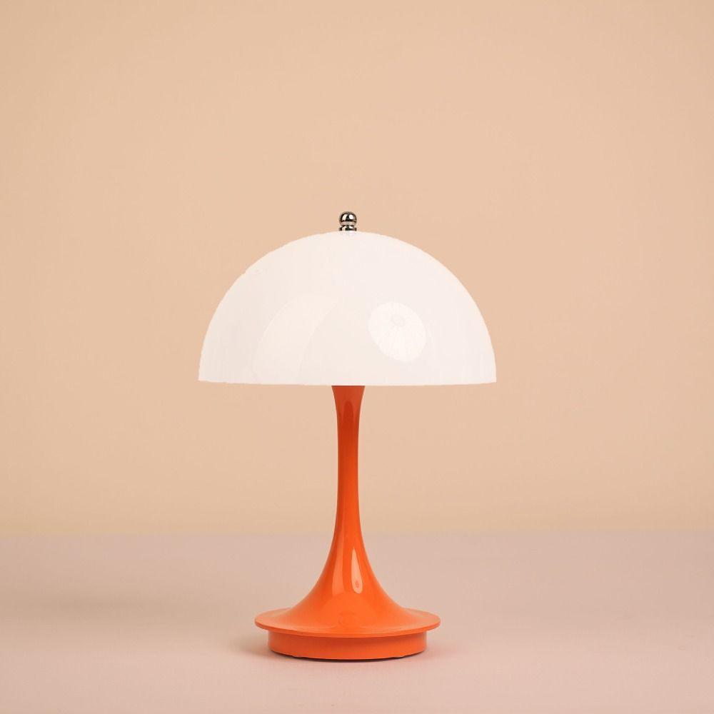 High-end Mushroom Table Lamp Rechargeable Bedroom Decorative Light Simple Desk Lamp  LED Decoration