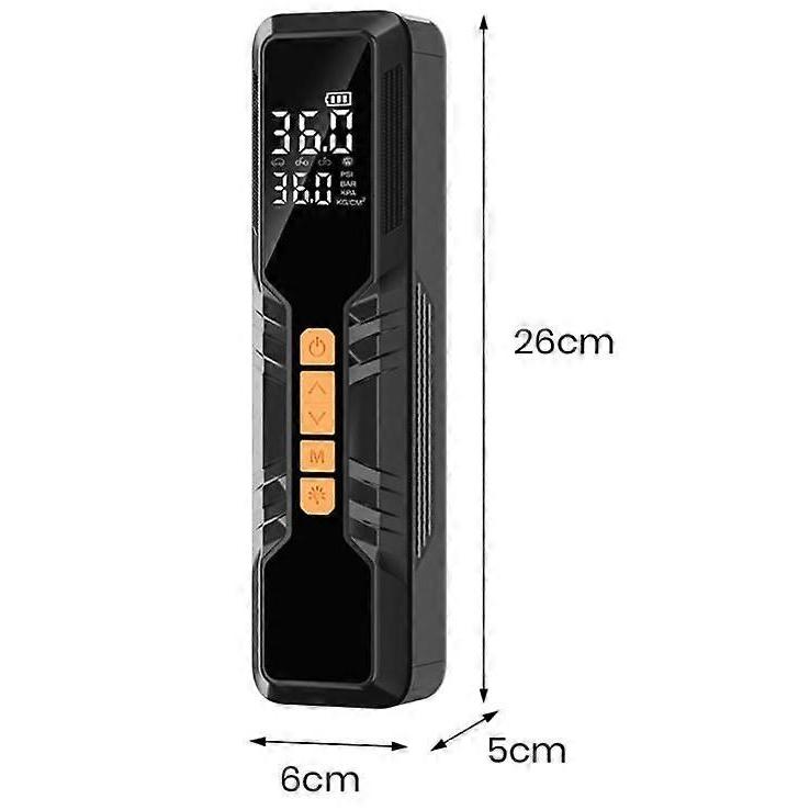 Cordless Car Tire Inflator Wireless Portable with Led Display Rechargeable Battery Compact Efficient Air Pump for Cars Bikes(Black)