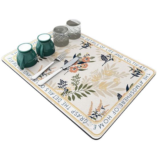 

Коврик для стола из диатомита, супер мягкий практичный коврик для сушки посуды, кухонная посуда, коврик для декора 40x50cm A