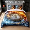 Everton Fußball Design Bett Bettwäsche Set 1 Bettbezug + 2 Kissenbezüge Weich Atmungsaktiv Haushalt Bettwäsche