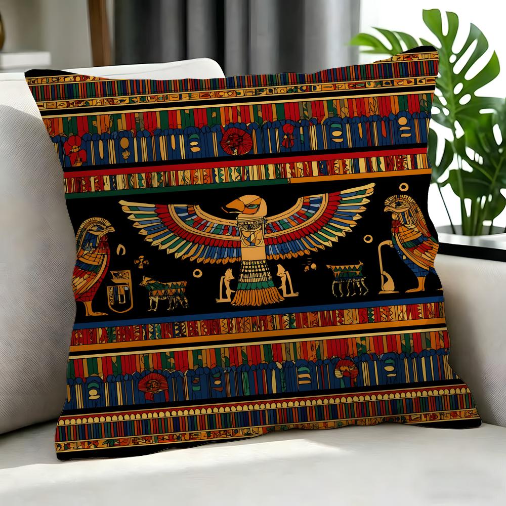 Art Eegyptian Patterned Cushion Cover Cushion Cover Set Pcs X X X Pillowcase Decorative Sofa Home Decor